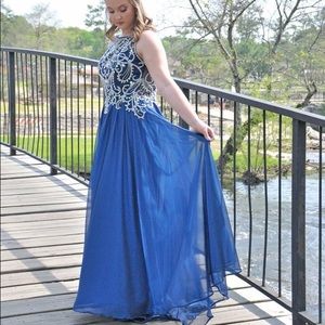 Blue prom dress